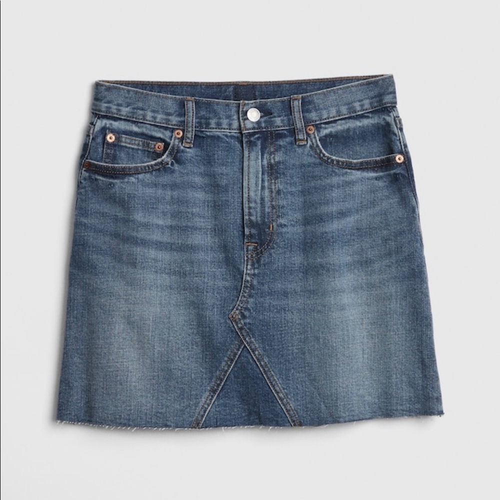 High Rise Denim Mini Skirt - Picture 6 of 7